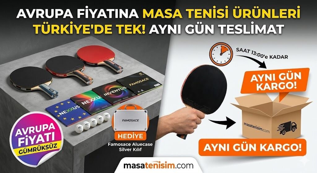 Avrupa Fiyatına Masa Tenisi Ürünleri - Aynı Gün Kargo!