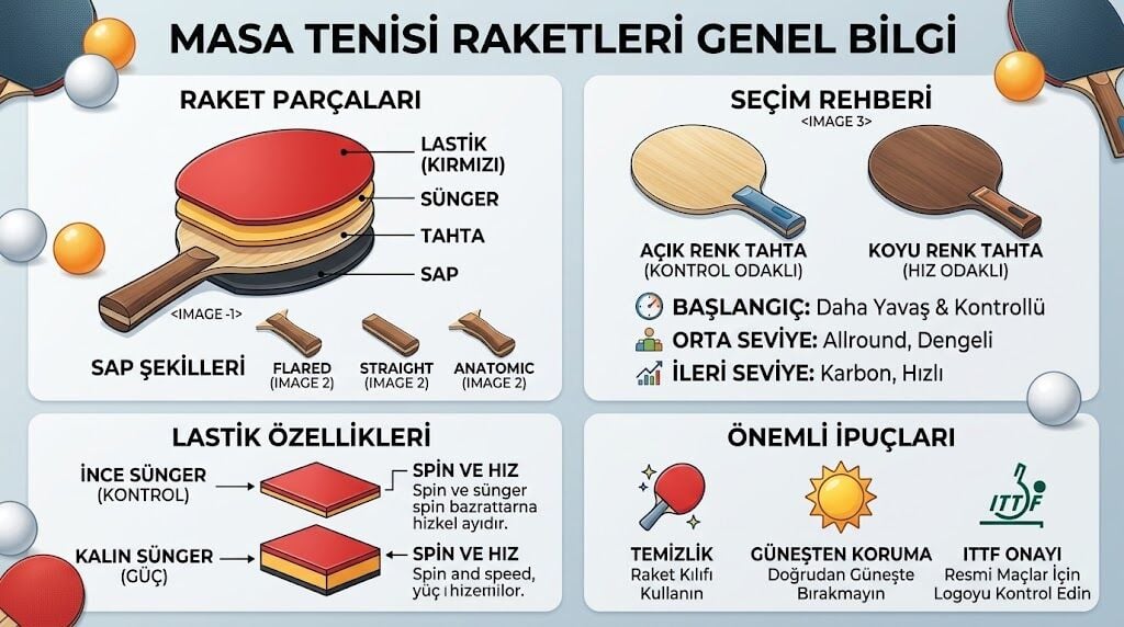 Masa Tenisi Raketleri Genel Bilgi