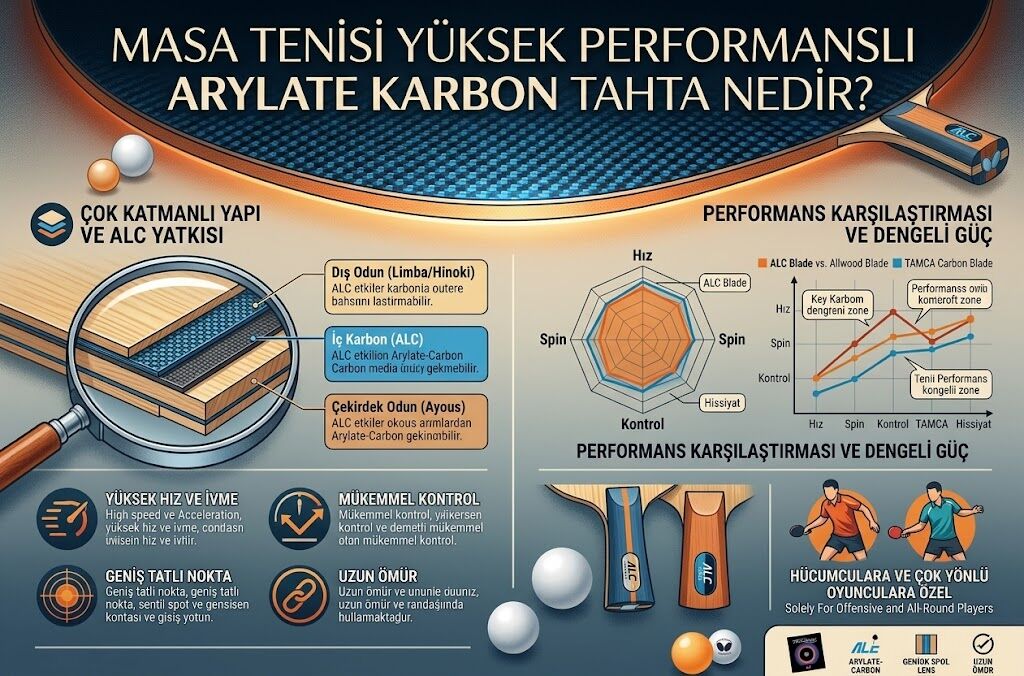 Masa Tenisi Yüksek Performanslı Arylate Karbon Tahta Nedir?